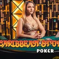 Caribbean Stud Poker logo by Evolution at Spinanga Casino