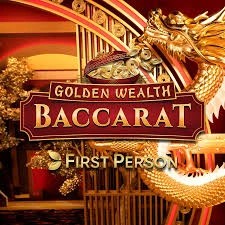 Live Dealer logo of Golden Wealth Baccarat from Evolution at Spinanga Casino