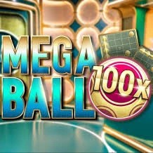 Mega Ball 100x by Evolution, showcased at spinanga-casino.org.gr – game logo