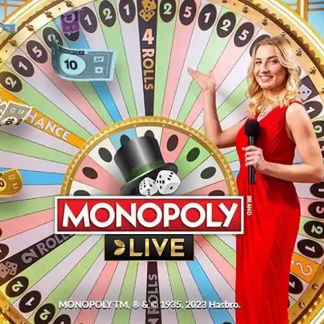 Monopoly Live slot icon by Evolution, available at Spinanga Casino